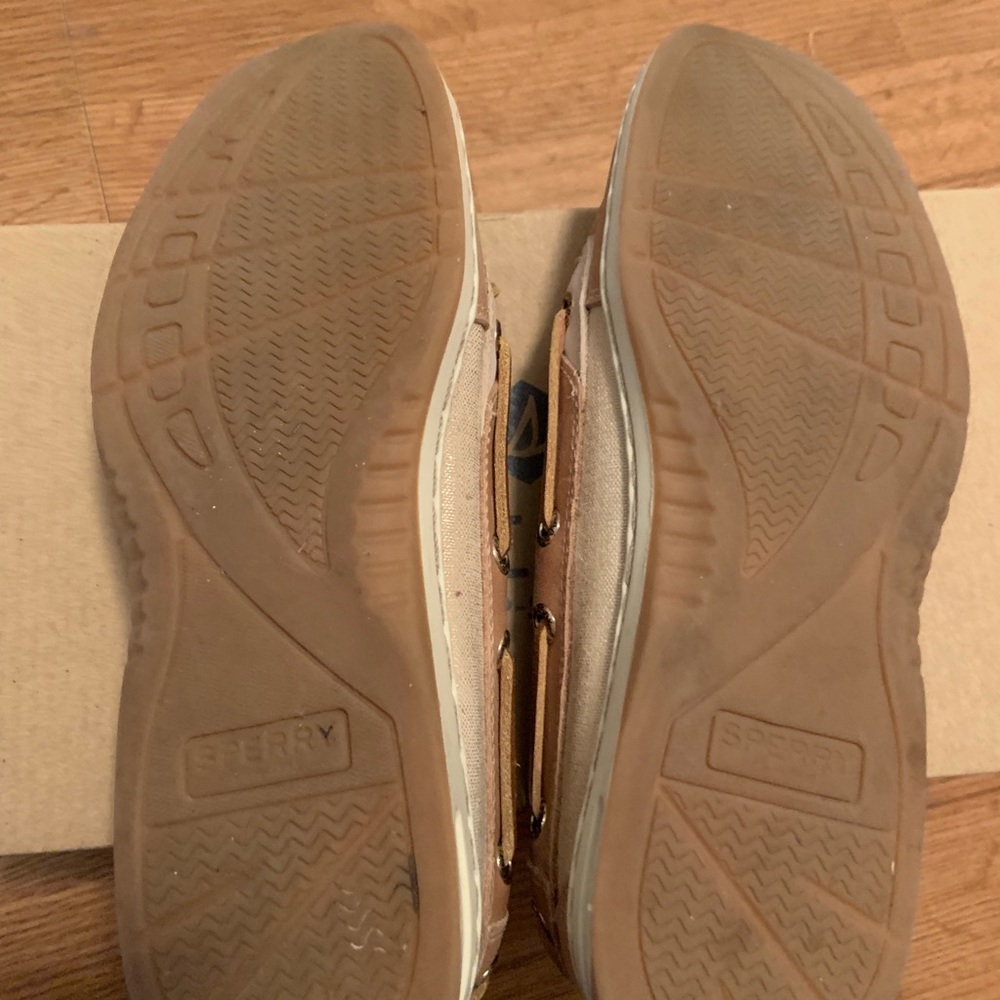 Sperry angelfish metallic linen topsiders